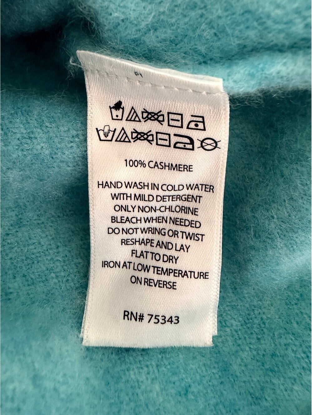 Tahari 100% Cashmere V Neck Sweater Blue Tagged L Fits XS S - Picture 6 of 8